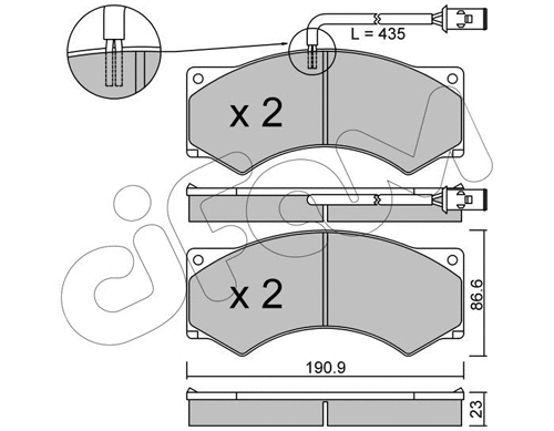 Brake Pad Set, disc brake (822-579-1)
