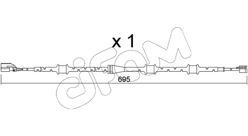 Warning Contact, brake pad wear (SU.381)