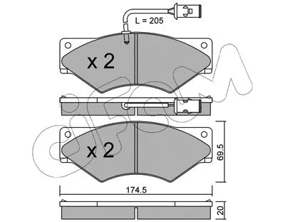 Brake Pad Set, disc brake (822-849-0)
