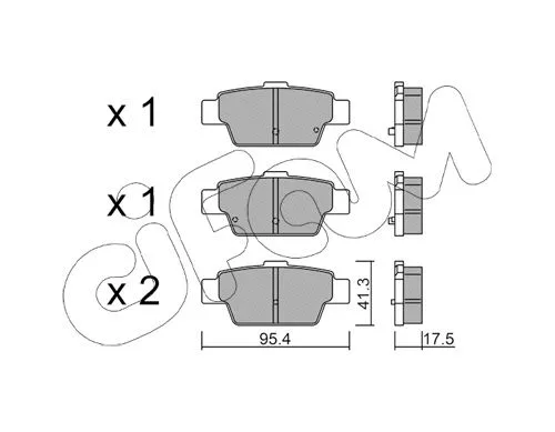 Brake Pad Set, disc brake (822-1144-0)