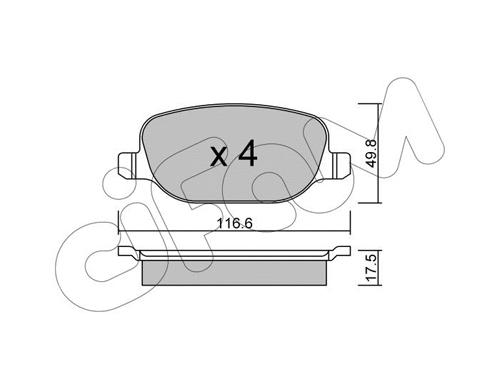 Brake Pad Set, disc brake (822-704-0)