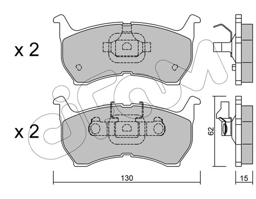 Brake Pad Set, disc brake (822-231-0)
