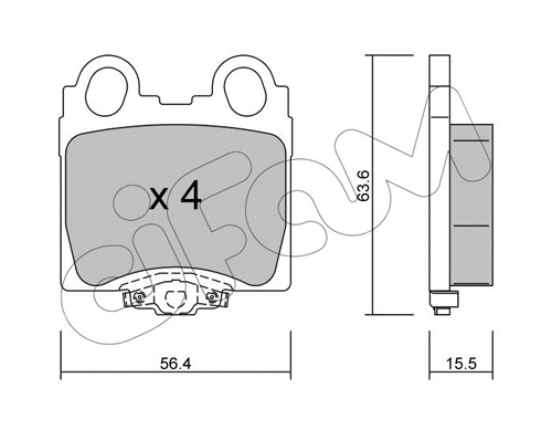 Brake Pad Set, disc brake (822-758-0)