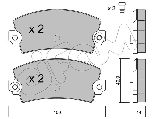 Brake Pad Set, disc brake (822-147-1)