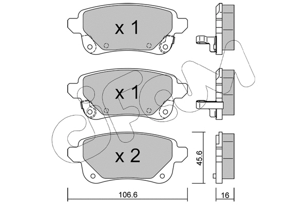 Brake Pad Set, disc brake (822-1112-1)