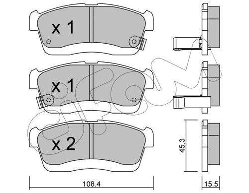 Brake Pad Set, disc brake (822-914-0)