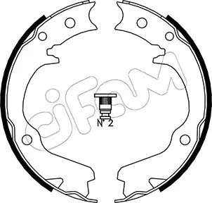 Brake Shoe Set, parking brake (153-386)