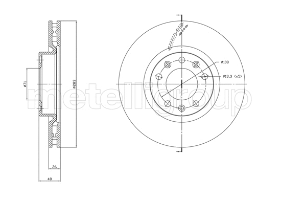 Brake Disc (800-1764C)