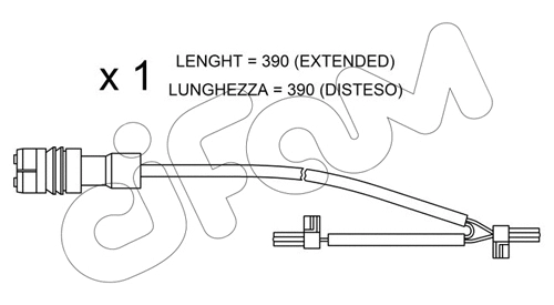 Warning Contact, brake pad wear (SU.264)