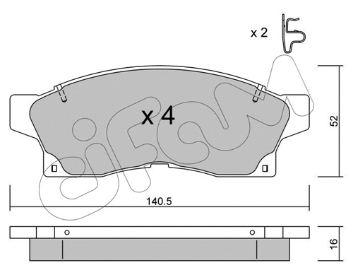 Brake Pad Set, disc brake (822-444-0)
