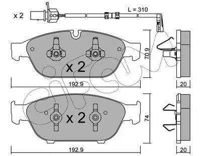 Brake Pad Set, disc brake (822-953-0K)