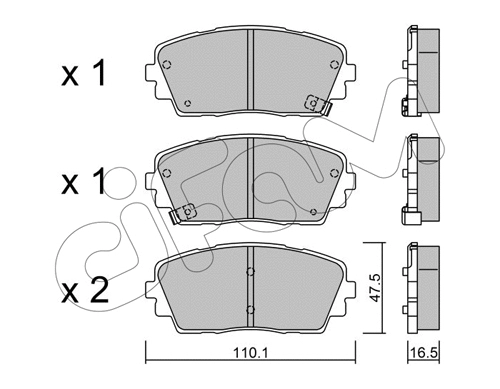 Brake Pad Set, disc brake (822-941-0)