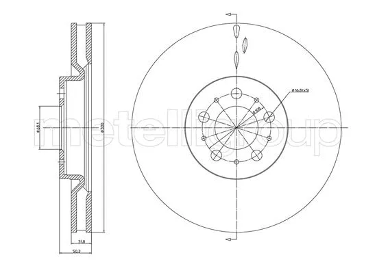 Brake Disc (800-1221C)