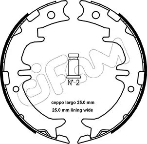 Brake Shoe Set, parking brake (153-439)