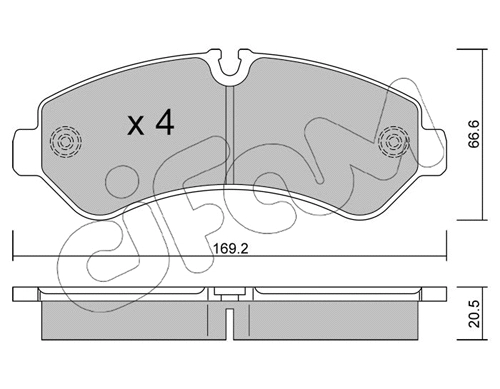 Brake Pad Set, disc brake (822-1276-0)