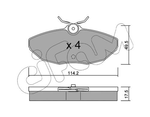 Brake Pad Set, disc brake (822-1190-0)