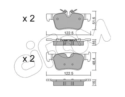 Brake Pad Set, disc brake (822-1121-0)