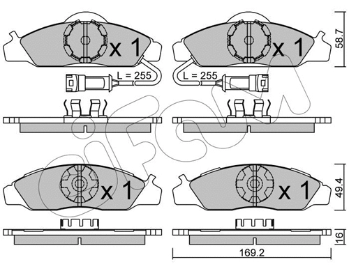 Brake Pad Set, disc brake (822-368-0)