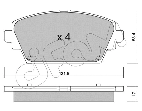 Brake Pad Set, disc brake (822-464-0)