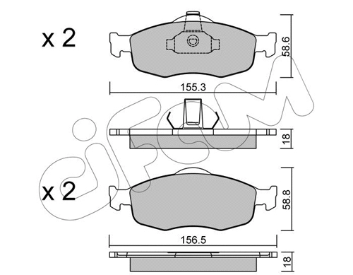 Brake Pad Set, disc brake (822-146-0)