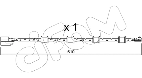 Warning Contact, brake pad wear (SU.321)