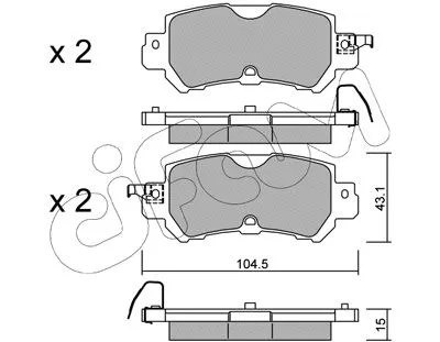 Brake Pad Set, disc brake (822-970-0)
