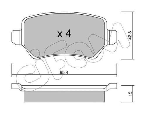 Brake Pad Set, disc brake (822-542-1)