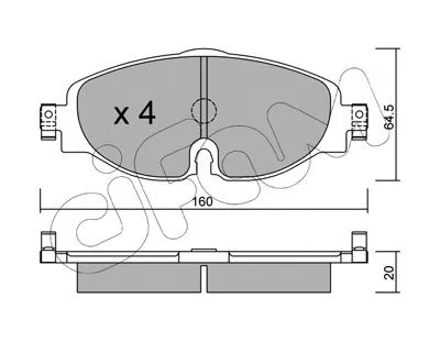 Brake Pad Set, disc brake (822-950-0)