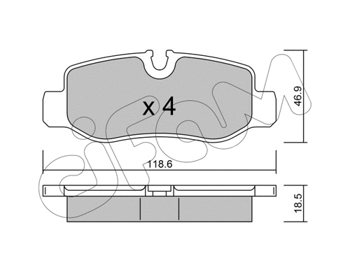 Brake Pad Set, disc brake (822-1023-0)