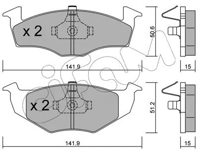 Brake Pad Set, disc brake (822-206-2)