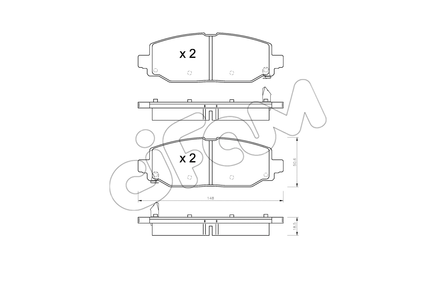 Brake Pad Set, disc brake (822-1335-0)