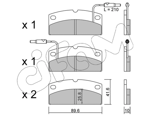 Brake Pad Set, disc brake (822-1231-0)