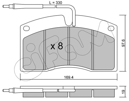 Brake Pad Set, disc brake (822-648-0)