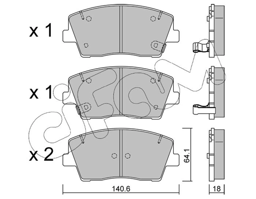 Brake Pad Set, disc brake (822-1168-0)