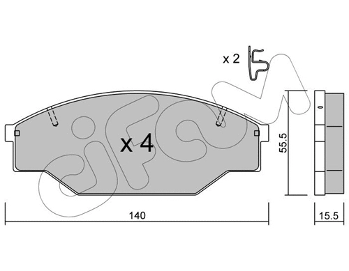 Brake Pad Set, disc brake (822-227-0)