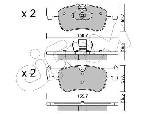 Brake Pad Set, disc brake (822-959-0)