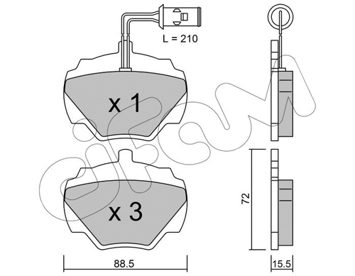 Brake Pad Set, disc brake (822-353-1)