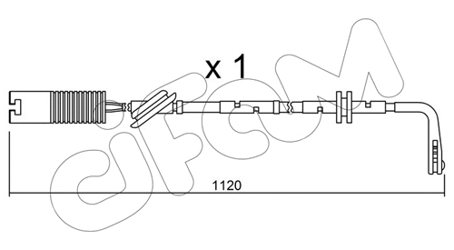 Warning Contact, brake pad wear (SU.124)