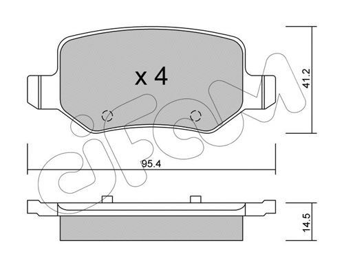 Brake Pad Set, disc brake (822-565-0)