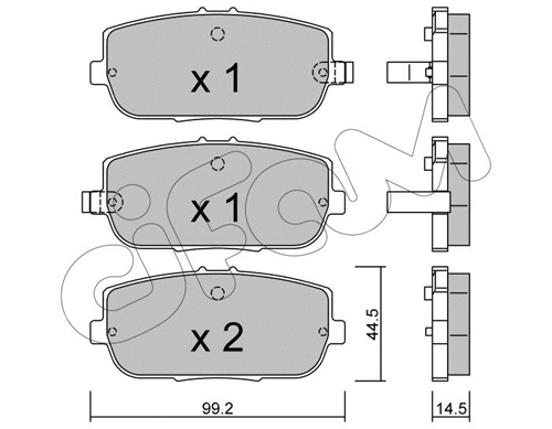 Brake Pad Set, disc brake (822-871-0)