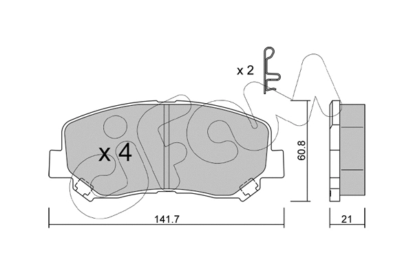 Brake Pad Set, disc brake (822-969-1)