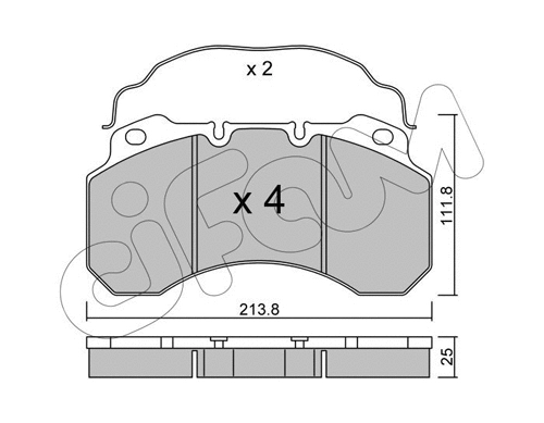 Brake Pad Set, disc brake (822-588-0)