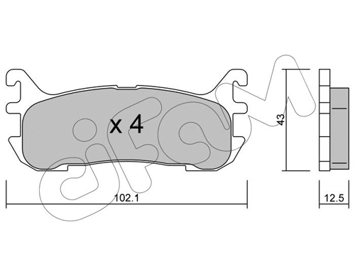 Brake Pad Set, disc brake (822-393-0)