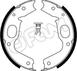 Brake Shoe Set, parking brake (153-264)