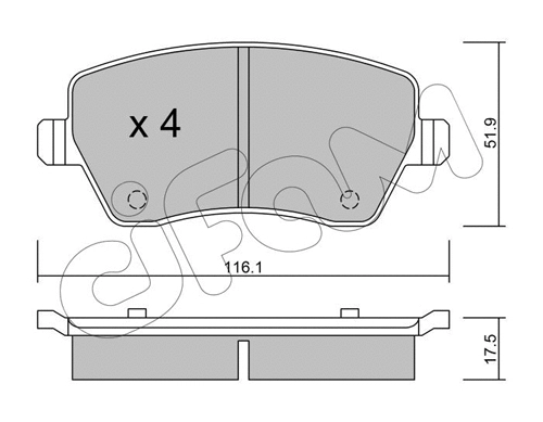 Brake Pad Set, disc brake (822-485-0)