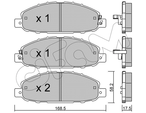 Brake Pad Set, disc brake (822-904-0)
