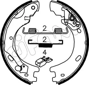 Brake Shoe Set, parking brake (153-375K)