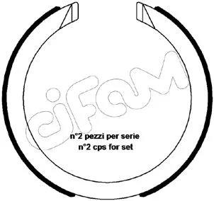 Brake Shoe Set, parking brake (153-483)