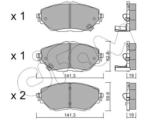 Brake Pad Set, disc brake (822-1088-0)