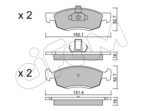 Brake Pad Set, disc brake (822-802-0)
